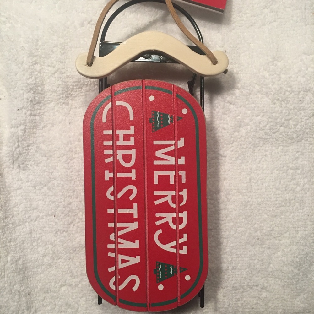 NWT merry Christmas sleigh ornament